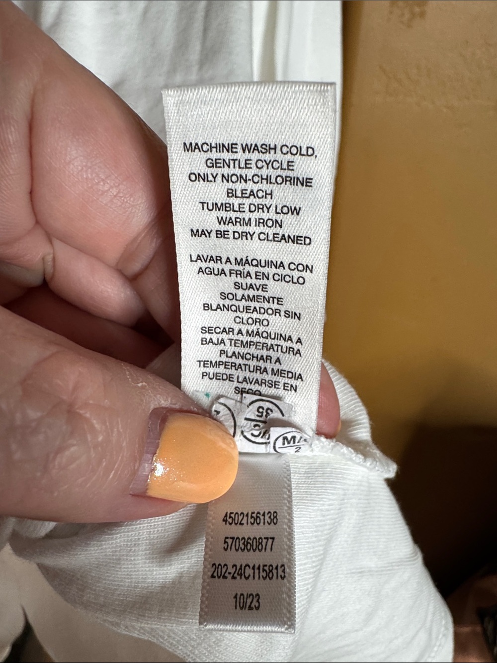 Chico’s White V-Neck 3/4 Sleeve Perfect Tee Size 4 XXL 20/22 - Picture 8 of 9